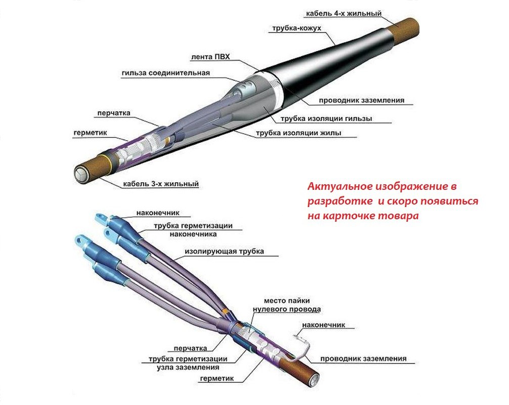 Муфта кабельная 3 СТП-10 (25-50) нг-LS с соединителями